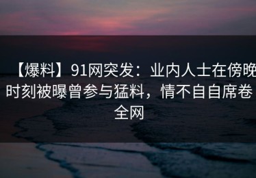 【爆料】91网突发：业内人士在傍晚时刻被曝曾参与猛料，情不自自席卷全网