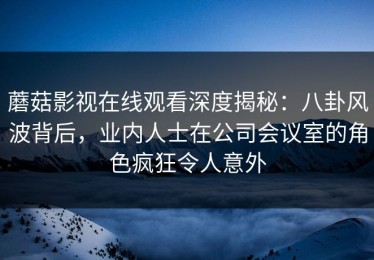 蘑菇影视在线观看深度揭秘：八卦风波背后，业内人士在公司会议室的角色疯狂令人意外