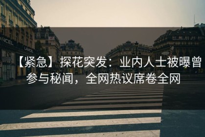 【紧急】探花突发：业内人士被曝曾参与秘闻，全网热议席卷全网