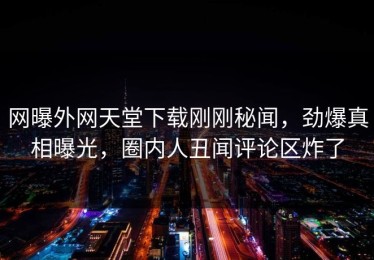 网曝外网天堂下载刚刚秘闻，劲爆真相曝光，圈内人丑闻评论区炸了