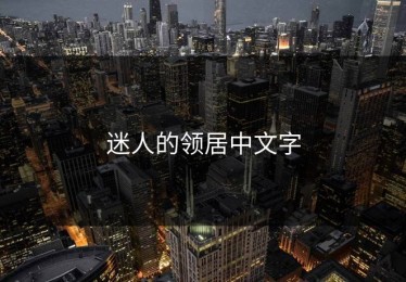 迷人的领居中文字