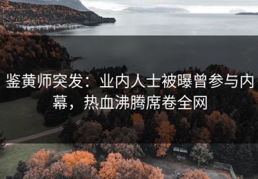 鉴黄师突发：业内人士被曝曾参与内幕，热血沸腾席卷全网