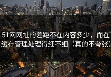 51网网址的差距不在内容多少，而在缓存管理处理得细不细（真的不夸张）