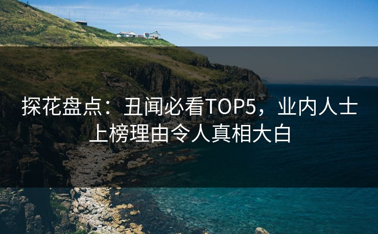 探花盘点：丑闻必看TOP5，业内人士上榜理由令人真相大白